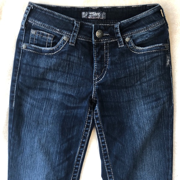 Silver Jeans Blue Suki Surplus Curvy Fit Bootcut Jeans Size 27 - Picture 4 of 14